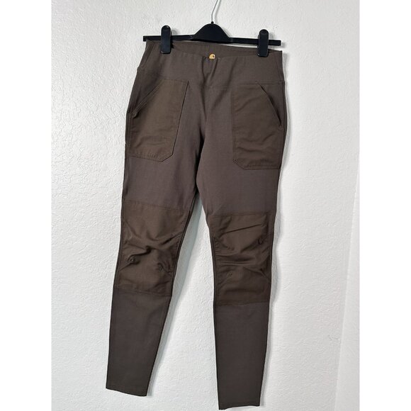 Carhartt Womens Olive Green Force Midweight Fitted Utility Legging Pants Size S - Picture 3 of 6
